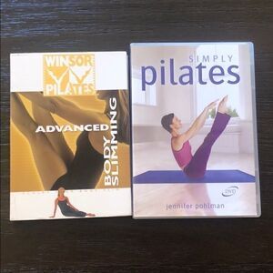 Set of two Pilates workout DVDs